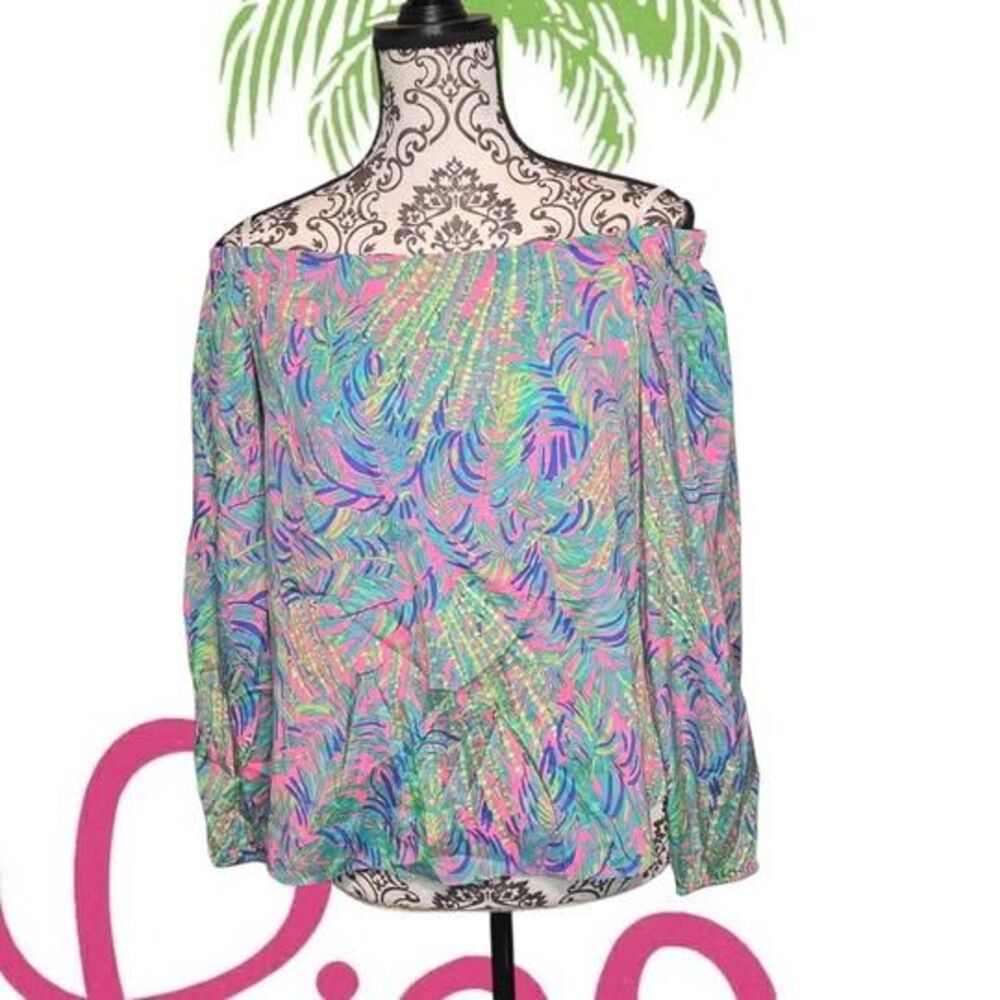 Lilly Pulitzer Off Shoulder Silk Top S
